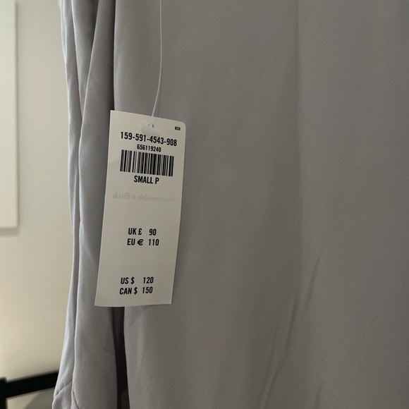 abercrombie and fitch High-Neck Maxi Dress small petite in light grey - Picture 7 of 8